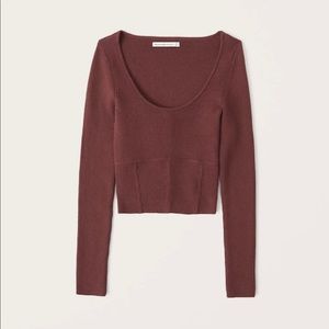 Scoopneck Corset Sweater Top